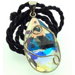 Wired Aurora Borealis Crystal Pendant